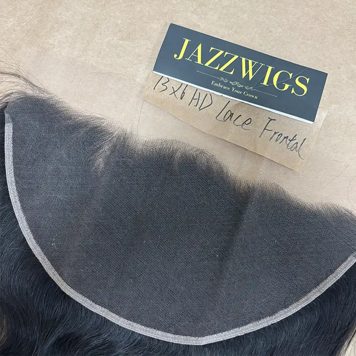 13x6 HD lace body wave frontal providing smooth and voluminous waves.