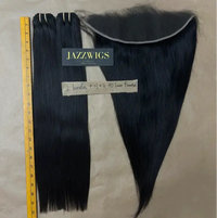 2 Raw Vietnamese Straight Hair Bundles with 13×4 HD Lace Frontal