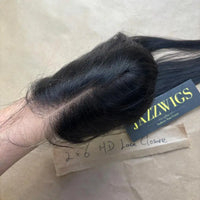 4 Raw Vietnamese Straight Hair Bundles with 2×6 HD Lace Closure
