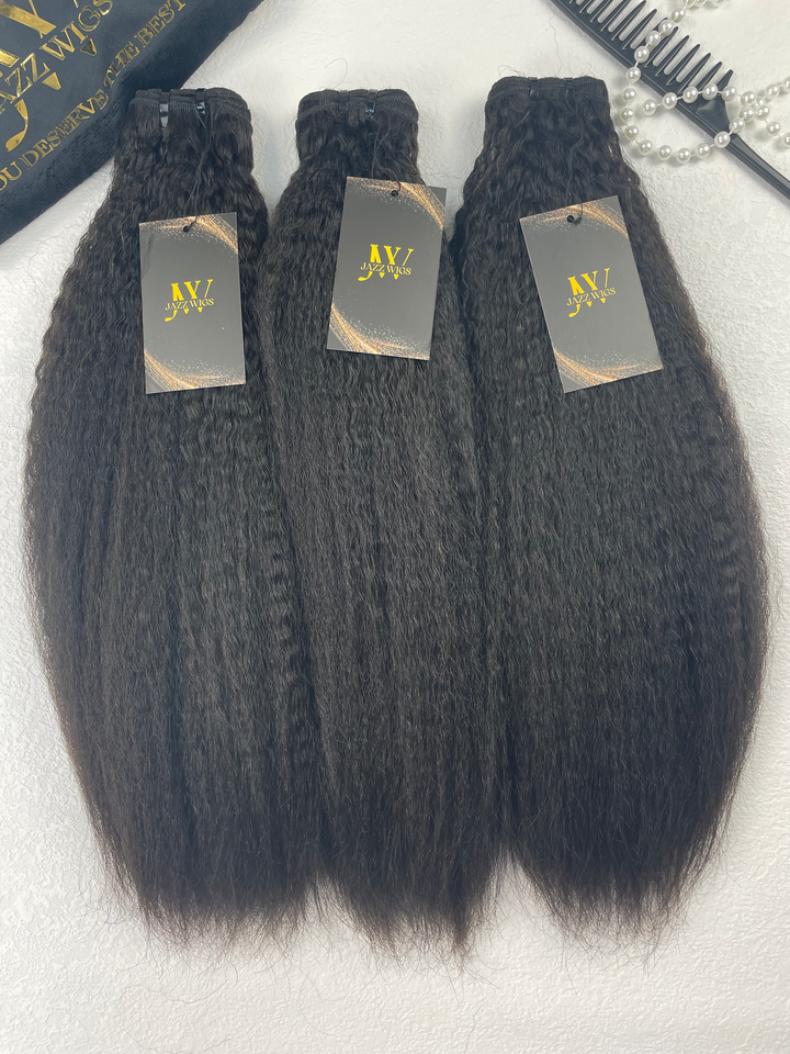 Top Raw Hair Kinky Straight - 3 Pcs Bundles