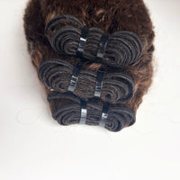#4 Brown Kinky Straight Human Hair Bundles Wholesale | JazzWigs