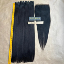 4 Raw Vietnamese Straight Hair Bundles with 7×7 HD Lace Closure