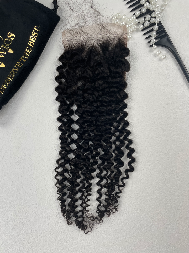 4×4 HD Hollywood Lace Closure - Kinky Curly