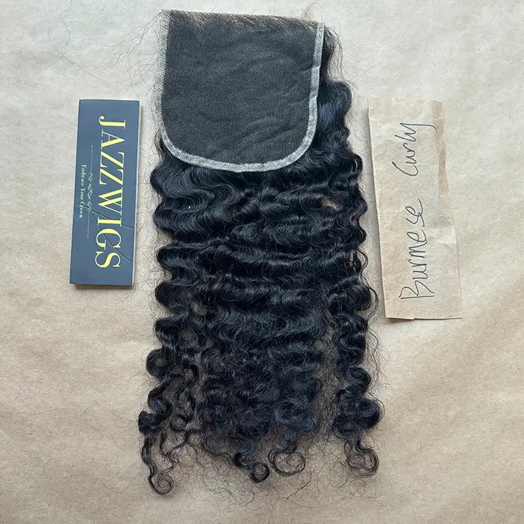 5x5 HD Lace Burmese Curly Closure – Skinlike Invisible Melt  | JazzWigs