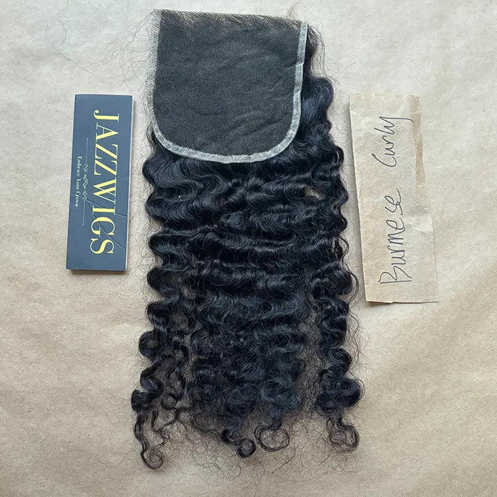 5x5 HD Lace Burmese Curly Closure – Skinlike Invisible Melt  | JazzWigs
