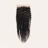 5x5 HD lace closure curly human hair in natural black by JazzWigs.
