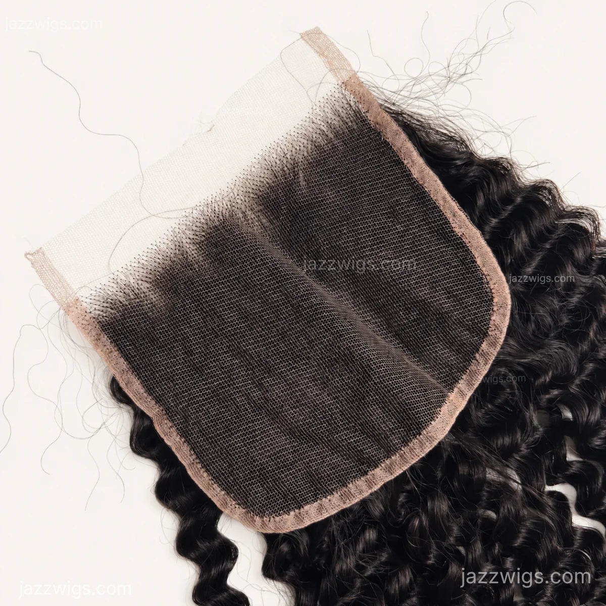 5x5 HD lace closure curly human hair product structure detail.