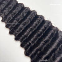 Deep wave HD lace closure human hair detail for wholesale buyers.