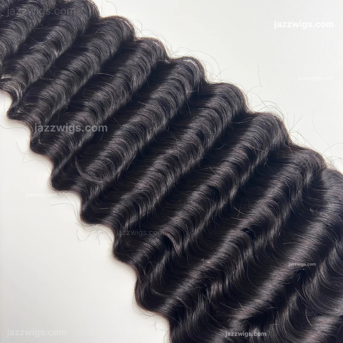 Deep wave HD lace closure human hair detail for wholesale buyers.