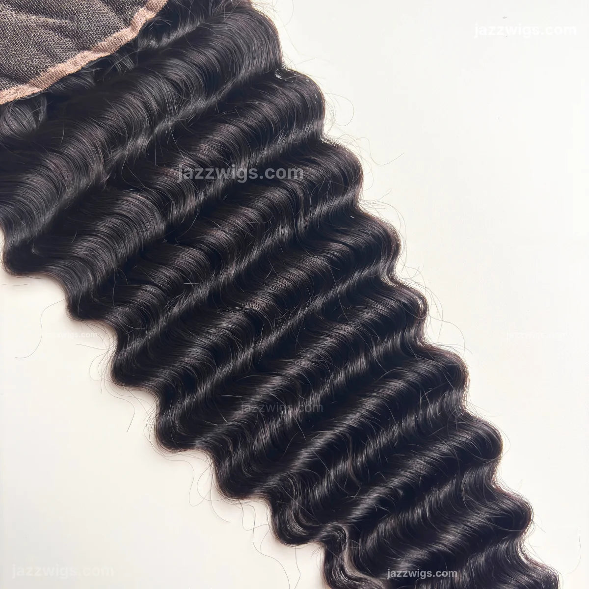 5x5 HD lace closure deep wave deep wave human hair detail for wig making and salon buyers.