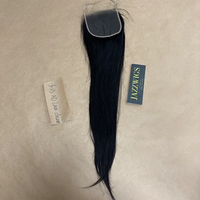 Sleek raw straight hair paired with a 5x5 HD lace closure and natural hairline.