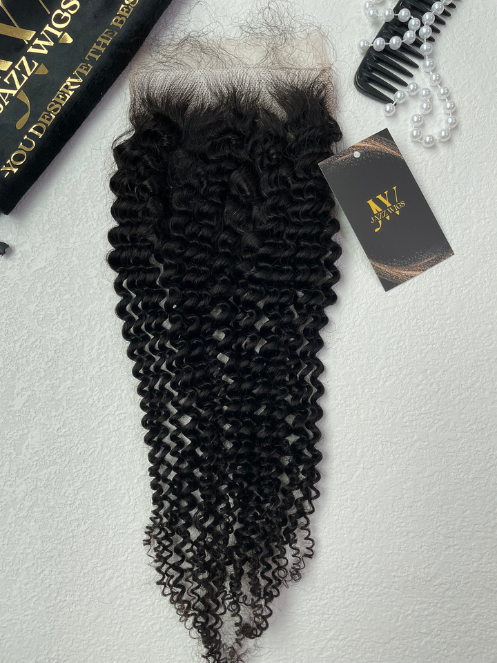 5×5 HD Hollywood Lace Closure - Kinky Curly