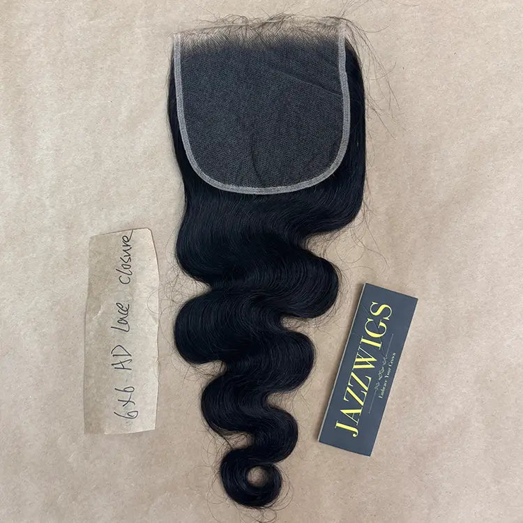 Skinlike 6x6 HD lace body wave closure ideal for flawless installations.