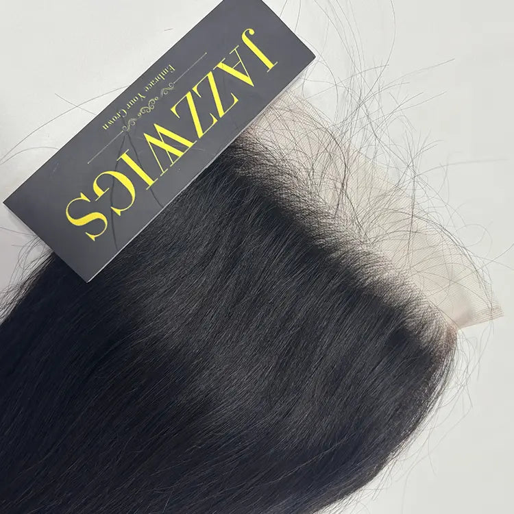 Virgin Cambodian Straight Hair 2 Bundle Deal with 7×5 HD Lace Closure