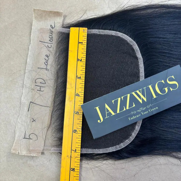 4 Raw Vietnamese Straight Hair Bundles with 7×5 HD Lace Closure