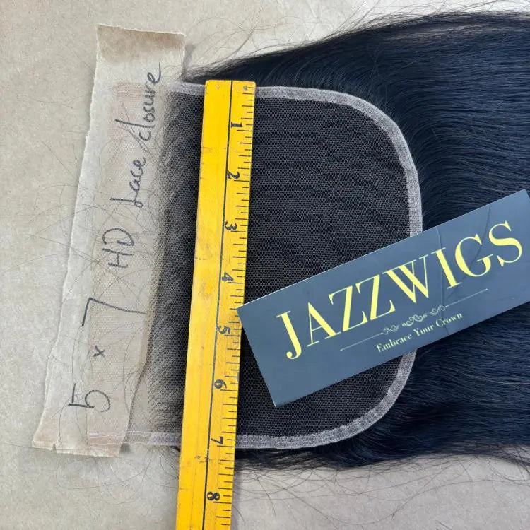 2 Raw Vietnamese Straight Hair Bundles with 7×5 HD Lace Closure