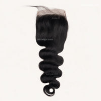 7x7 HD lace closure body wave human hair in natural black by JazzWigs.