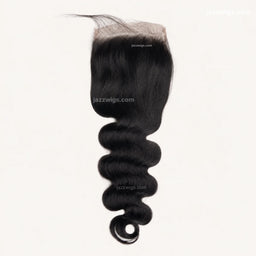 7x7 HD lace closure body wave human hair in natural black by JazzWigs.