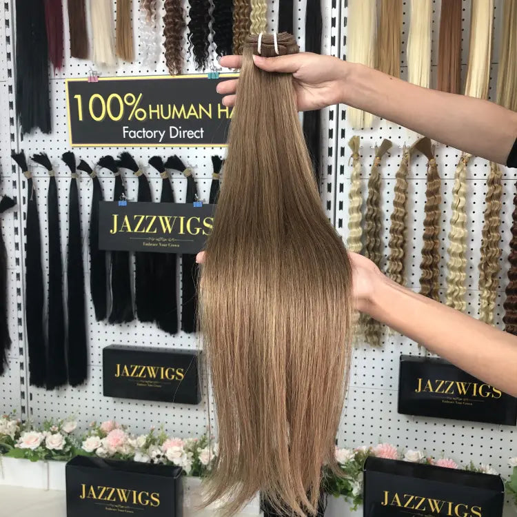 #8 Balayage Raw Vietnamese Hair Bundles – Factory Direct 100% Human Hair Extensions by JazzWigs