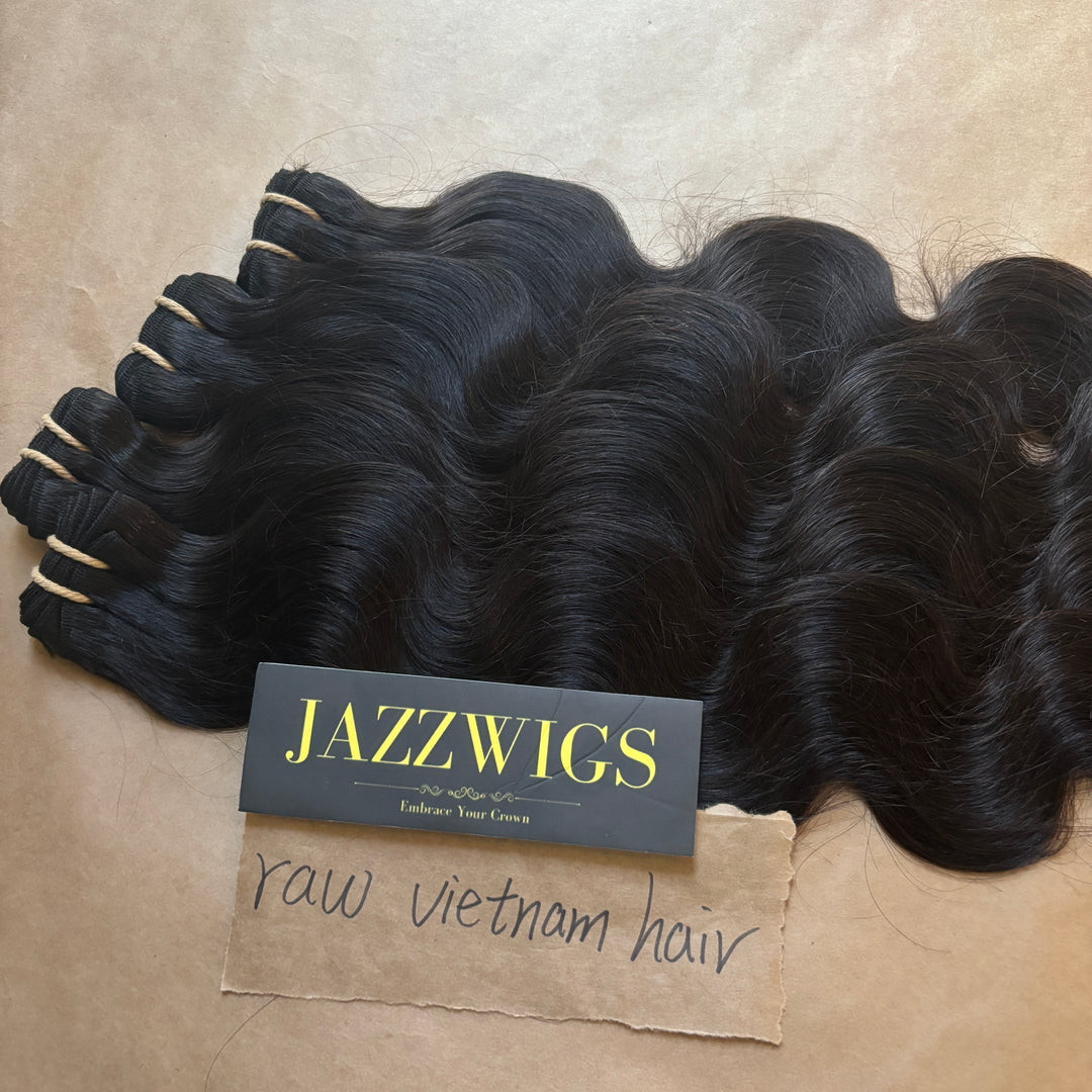Raw Vietnamese Body Wave Hair 4 Bundle Deal – 100% Human Hair, Factory Direct