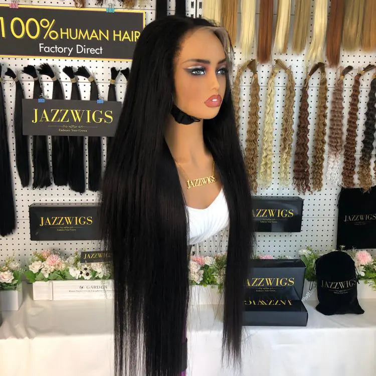 JazzWigs 200% Density Silky Straight 13×4 & 13×6 HD Lace Frontals Wigs – Factory Direct 100% Human Hair