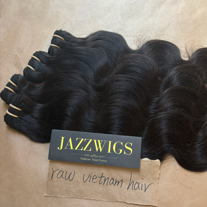 Raw Vietnamese Body Wave Hair 4 Bundle Deal – 100% Human Hair, Factory Direct