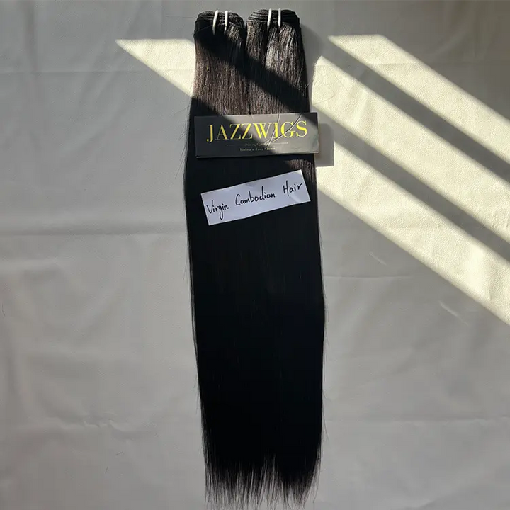 Virgin Cambodian Straight Hair 2 Bundle Deal – JazzWigs Factory Wholesale