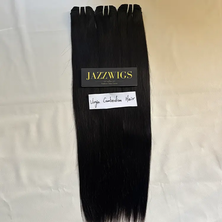 Virgin Cambodian Straight Hair 2 Bundle Deal – JazzWigs Factory Wholesale