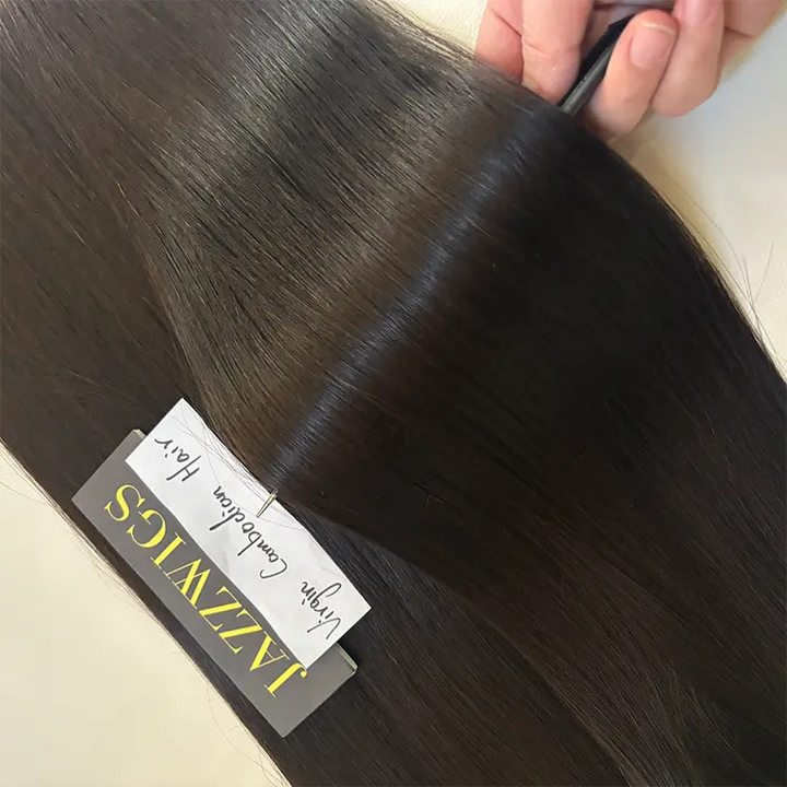 Virgin Cambodian Straight Hair 4 Bundle Deal with 7×7 HD Lace Closure