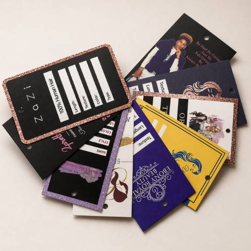 Custom logo labels and hang tags for private-label hair brands at JazzWigs