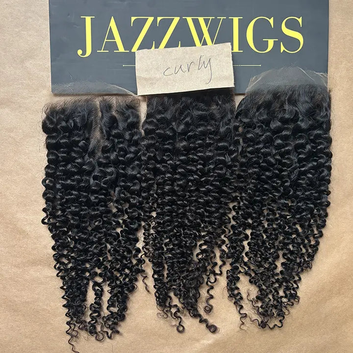 5x5 HD Lace Curly Closure – Skinlike Invisible Melt  | JazzWigs