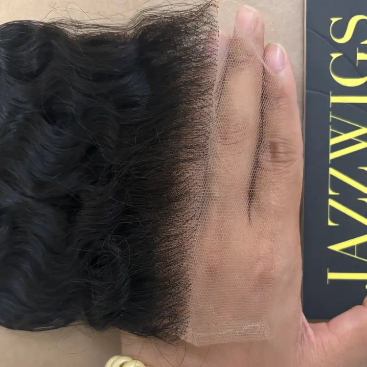 5x5 HD lace closure with raw French curly Black hair bundles for seamless installs.