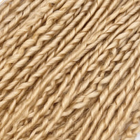 JAZZWIGS #613 Blonde Pixie Curly Feather Crochet Human Hair, close-up of the defined curl pattern and blonde color