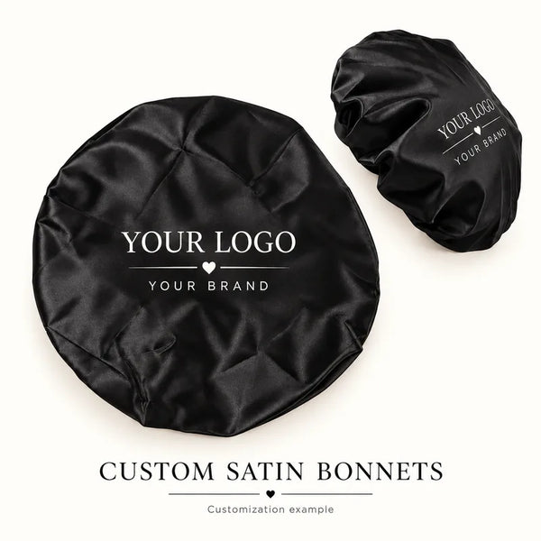 Custom Satin Sleeping Bonnets with Your Logo