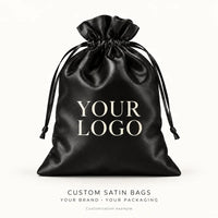 Custom Satin Hair Bags with Your Logo — logo customization example