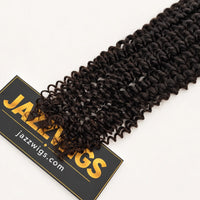 Raw Vietnamese Kinky Curly Hair Natural Black #1B — curl ends close-up