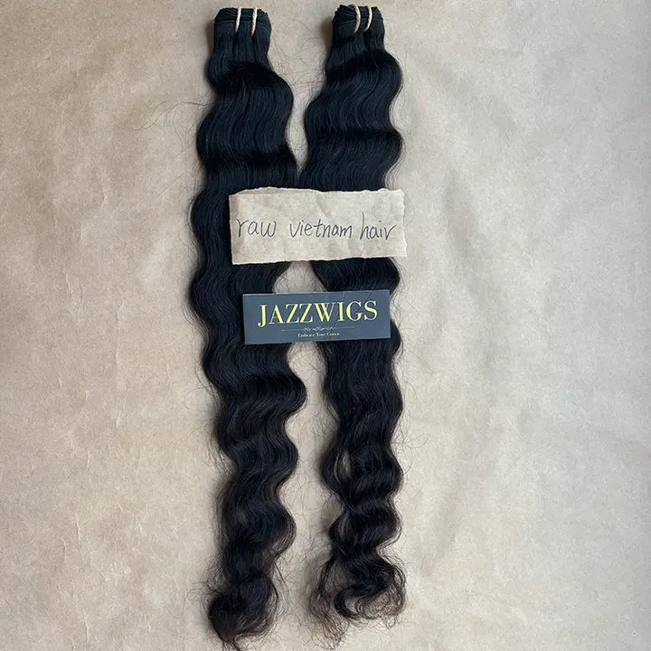 Raw Indian wave 2 bundles pair with HD lace wigs for Black women.