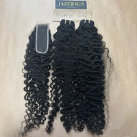 Defined Burmese curly texture with 2x6 HD lace closure and natural hairline.
