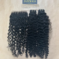 Raw Burmese curly 2 bundles with 6x6 HD lace closure for Black women.