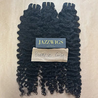 Raw Vietnamese Burmese curly hair 3 bundles with defined curls for Black women.