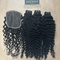Defined Burmese curly texture paired with a 7x7 HD lace closure and natural hairline.