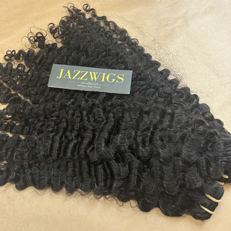 Natural Burmese curly texture raw Vietnamese hair bundles for Black hair installs.