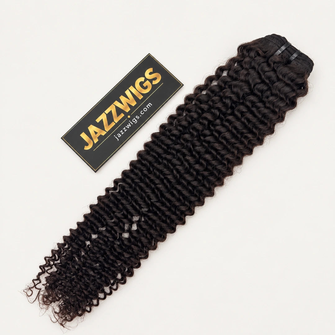 Raw Vietnamese Kinky Curly Hair in Natural Black #1B — 1 bundle