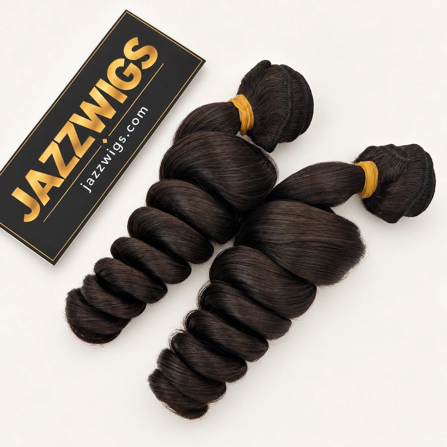 Raw Vietnamese Loose Wave Hair in Natural Black #1B — 2 bundles