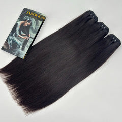 Raw Vietnamese Straight Hair — 3 Bundles | Natural Black #1B