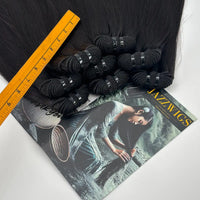 Raw Vietnamese Straight Hair weft rolls and ruler detail showing bundle construction for wholesale human hair buyers.