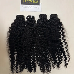 Virgin Cambodian Burmese curly hair 4 bundles with defined curls for Black women.
