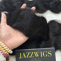 Thick weft virgin Indian wave bundles for Black women, pairs seamlessly with HD lace.