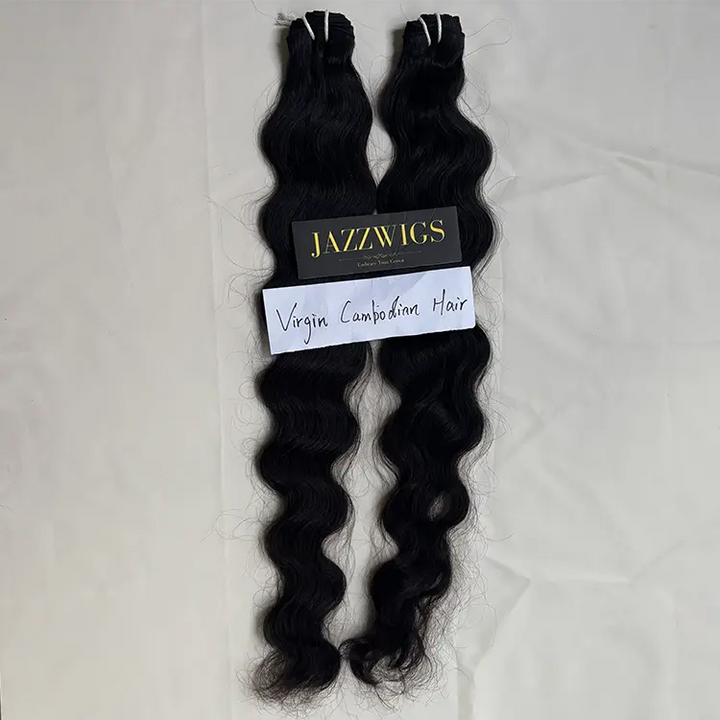 Virgin Indian wave 2-bundle set for stylists and wig vendors, ideal for HD lace wigs.