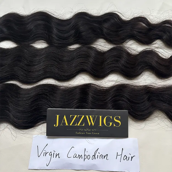 Long-lasting virgin Indian wave 3-bundle set for Black women, blends cleanly with HD lace.